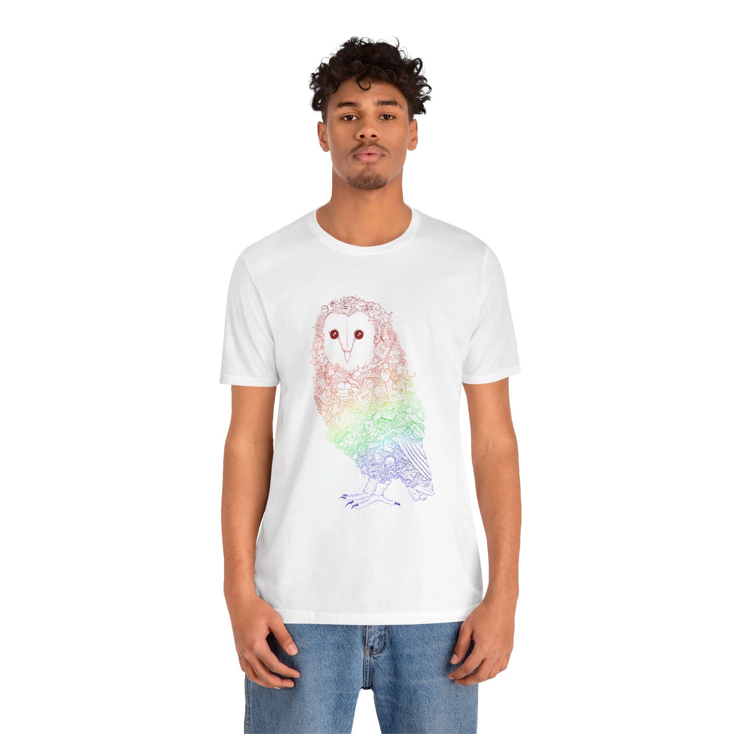 Bird of Play, Owl T-shirt, Owl Gift, Unisex Jersey Short Sleeve Tee