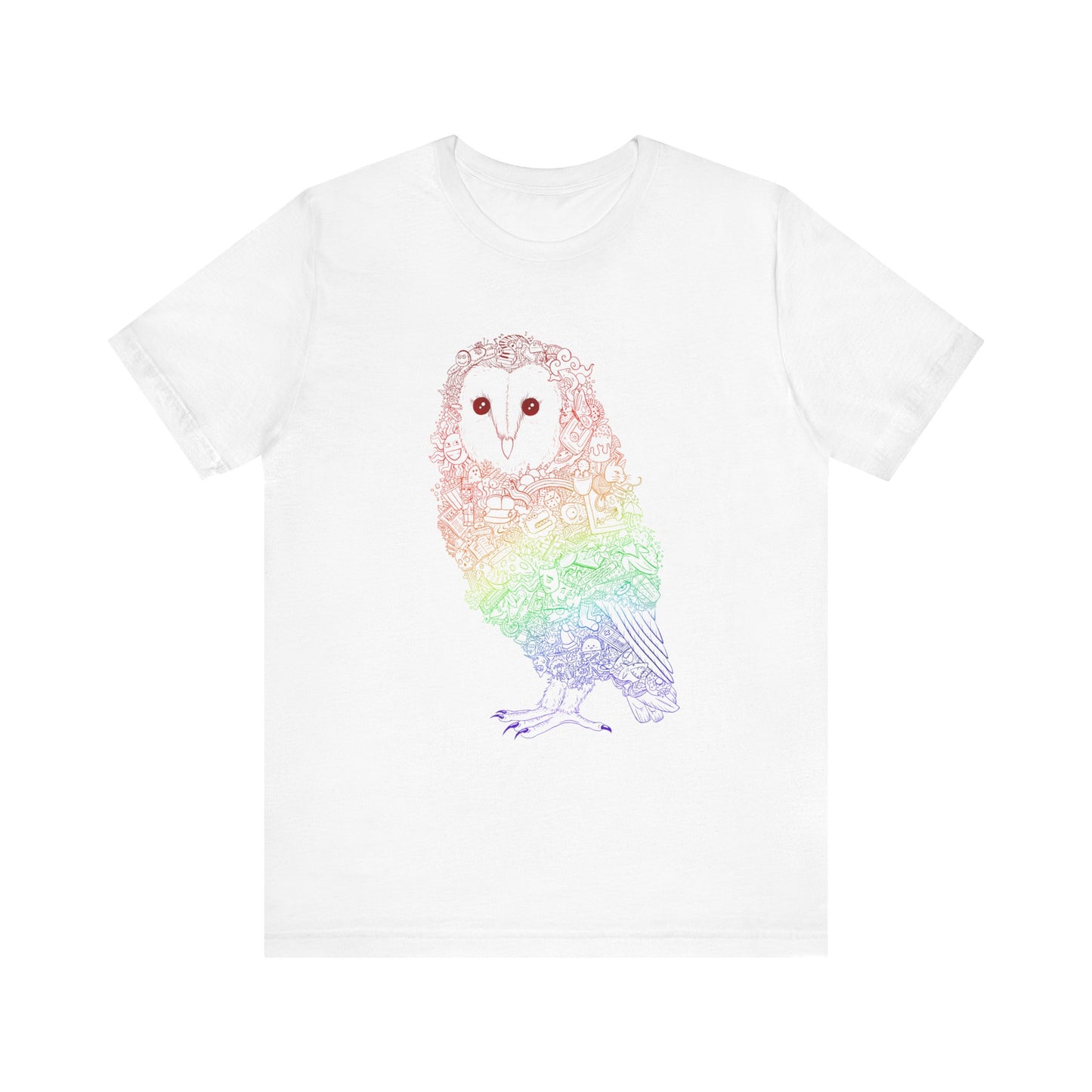 Bird of Play, Owl T-shirt, Owl Gift, Unisex Jersey Short Sleeve Tee