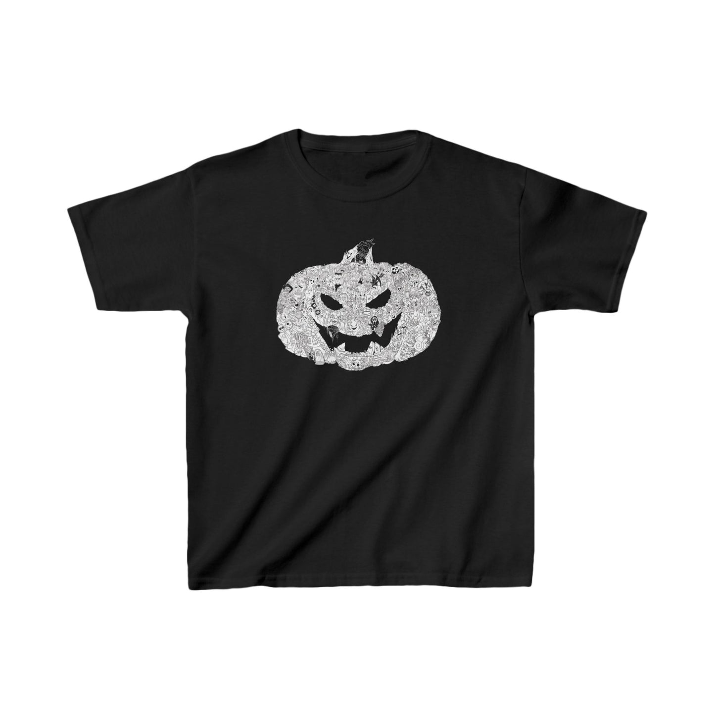 Kids Spooky Pumpkin Doodle Tee