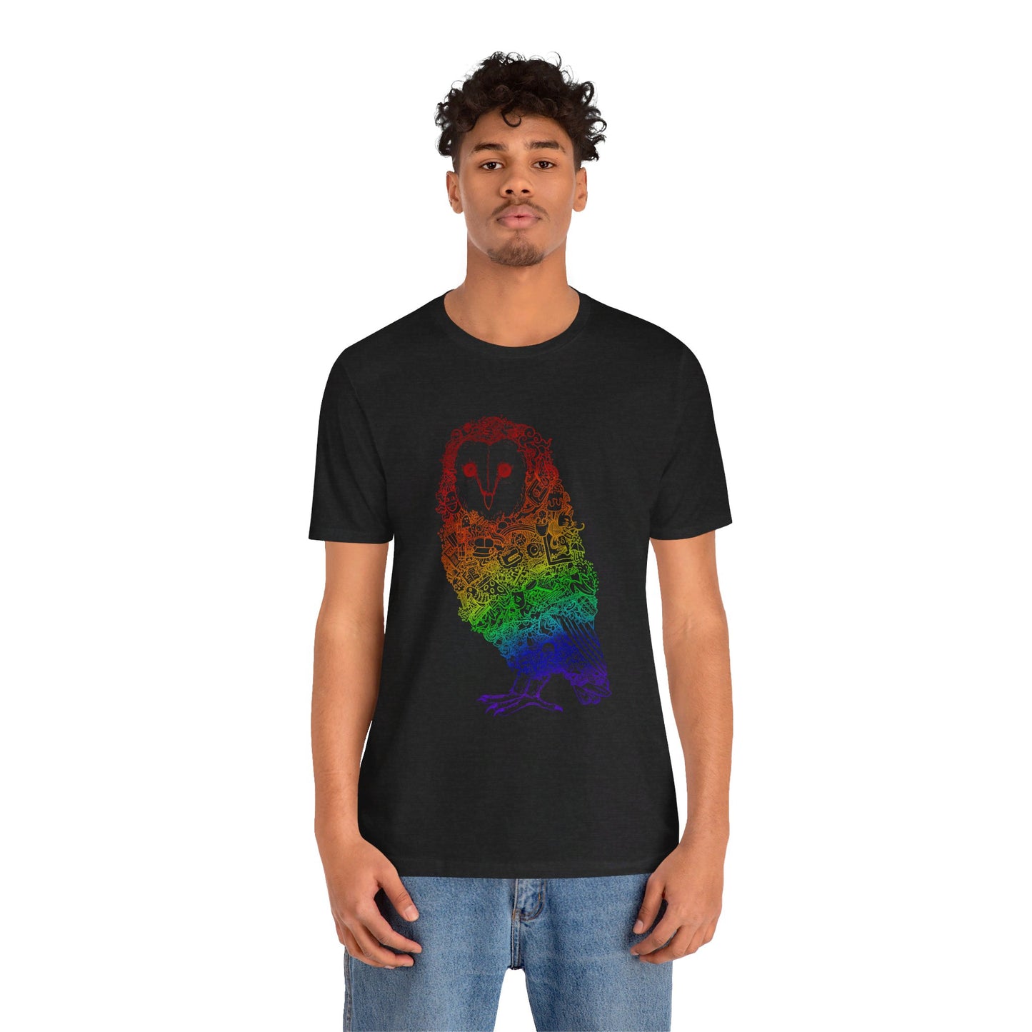 Bird of Play, Owl T-shirt, Owl Gift, Unisex Jersey Short Sleeve Tee