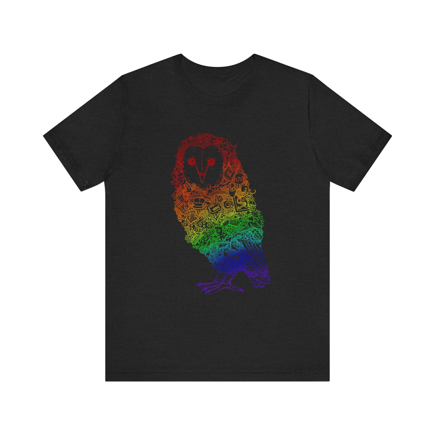 Bird of Play, Owl T-shirt, Owl Gift, Unisex Jersey Short Sleeve Tee