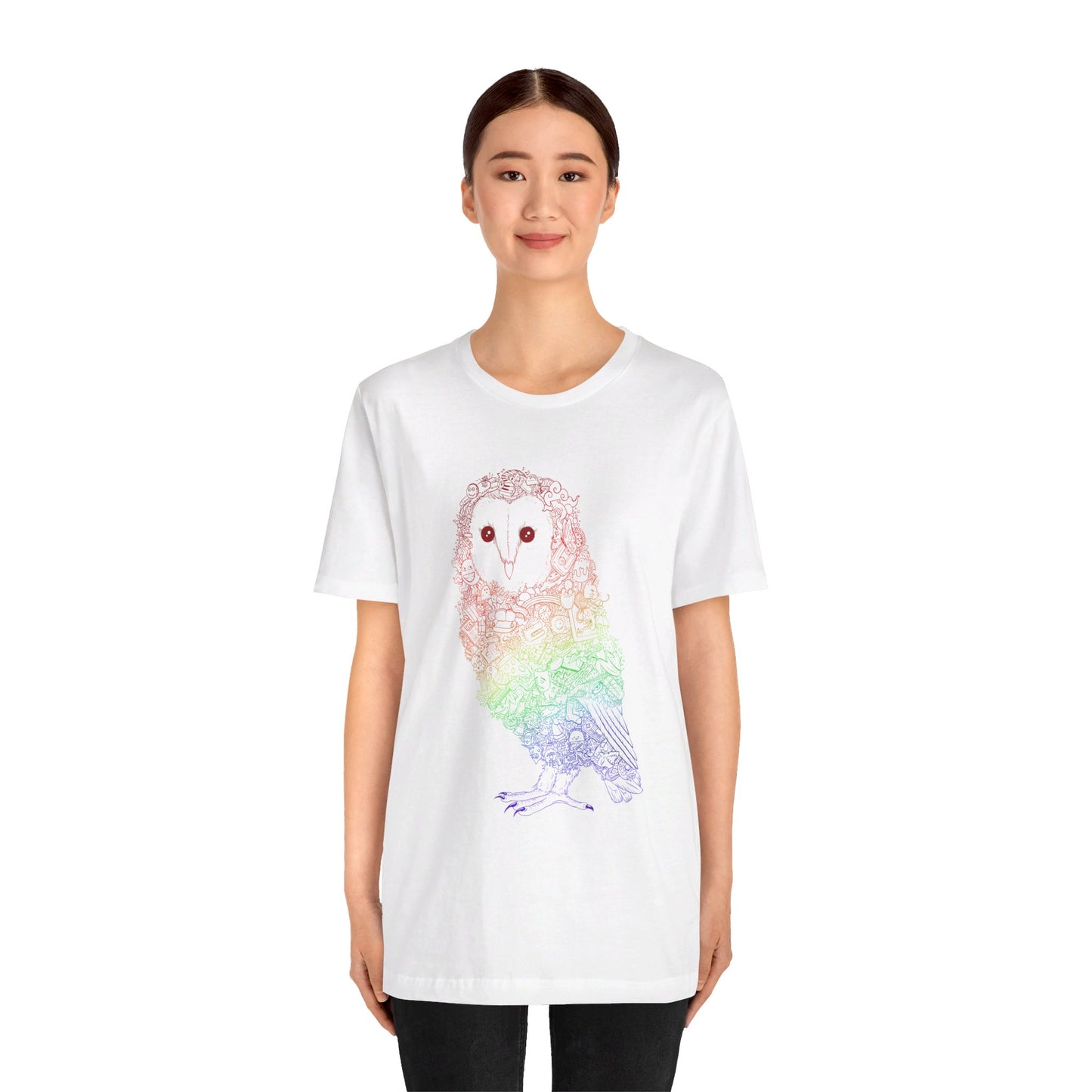 Bird of Play, Owl T-shirt, Owl Gift, Unisex Jersey Short Sleeve Tee